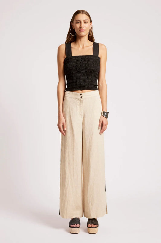 Eb & Ive Maris Splice Pant - Tusk/Black