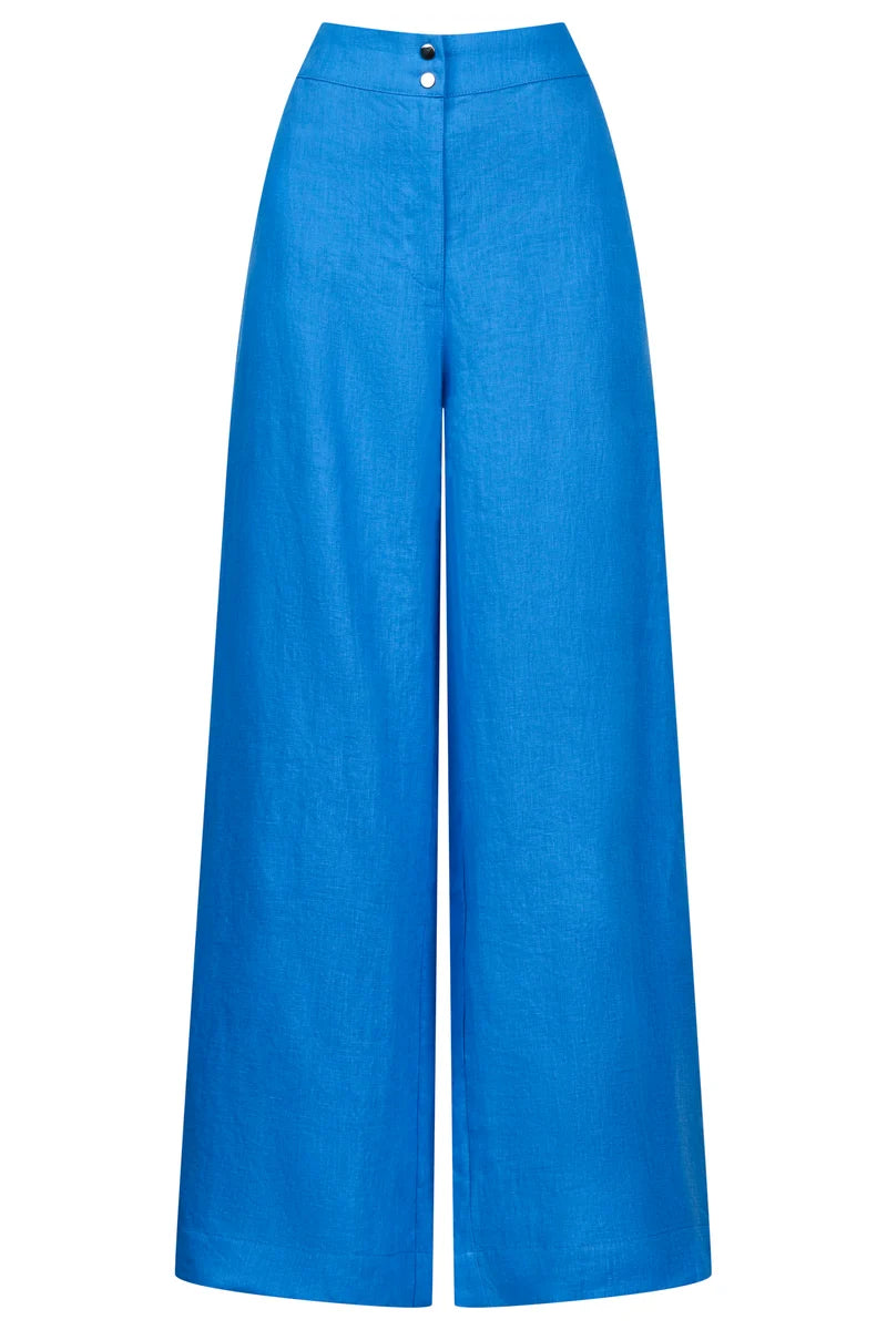 Eb & Ive Maris Splice Pant - Marine/White