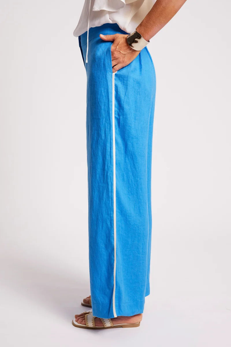 Eb & Ive Maris Splice Pant - Marine/White