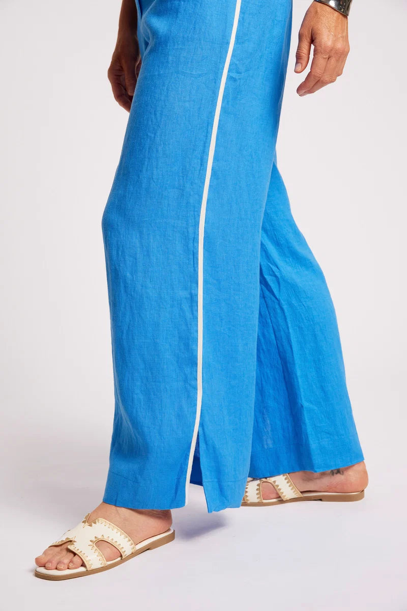 Eb & Ive Maris Splice Pant - Marine/White
