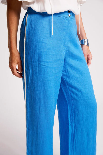 Eb & Ive Maris Splice Pant - Marine/White