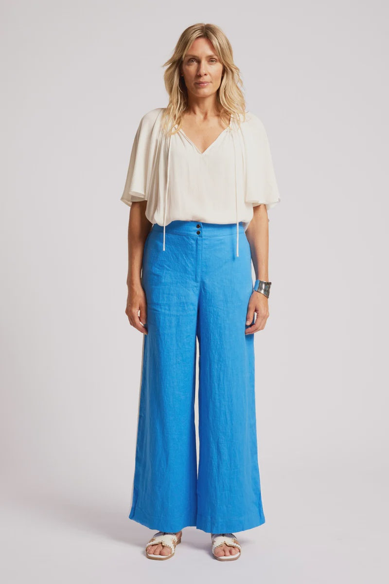 Eb & Ive Maris Splice Pant - Marine/White