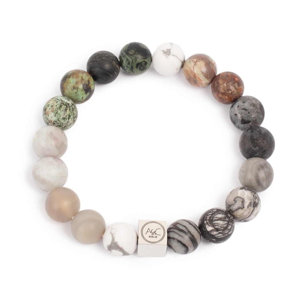 A & C Oslo Bracelet Unisex Gray Tones