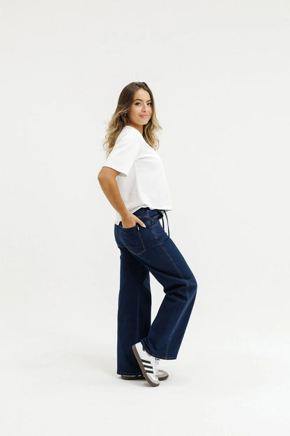 Homelee Palazzo Jeans - Indigo Wash