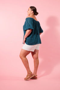 Isle of Mine Parterre Top Teal