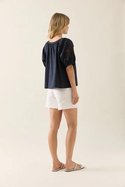 Isle of Mine Nilsa Button Top - Navy