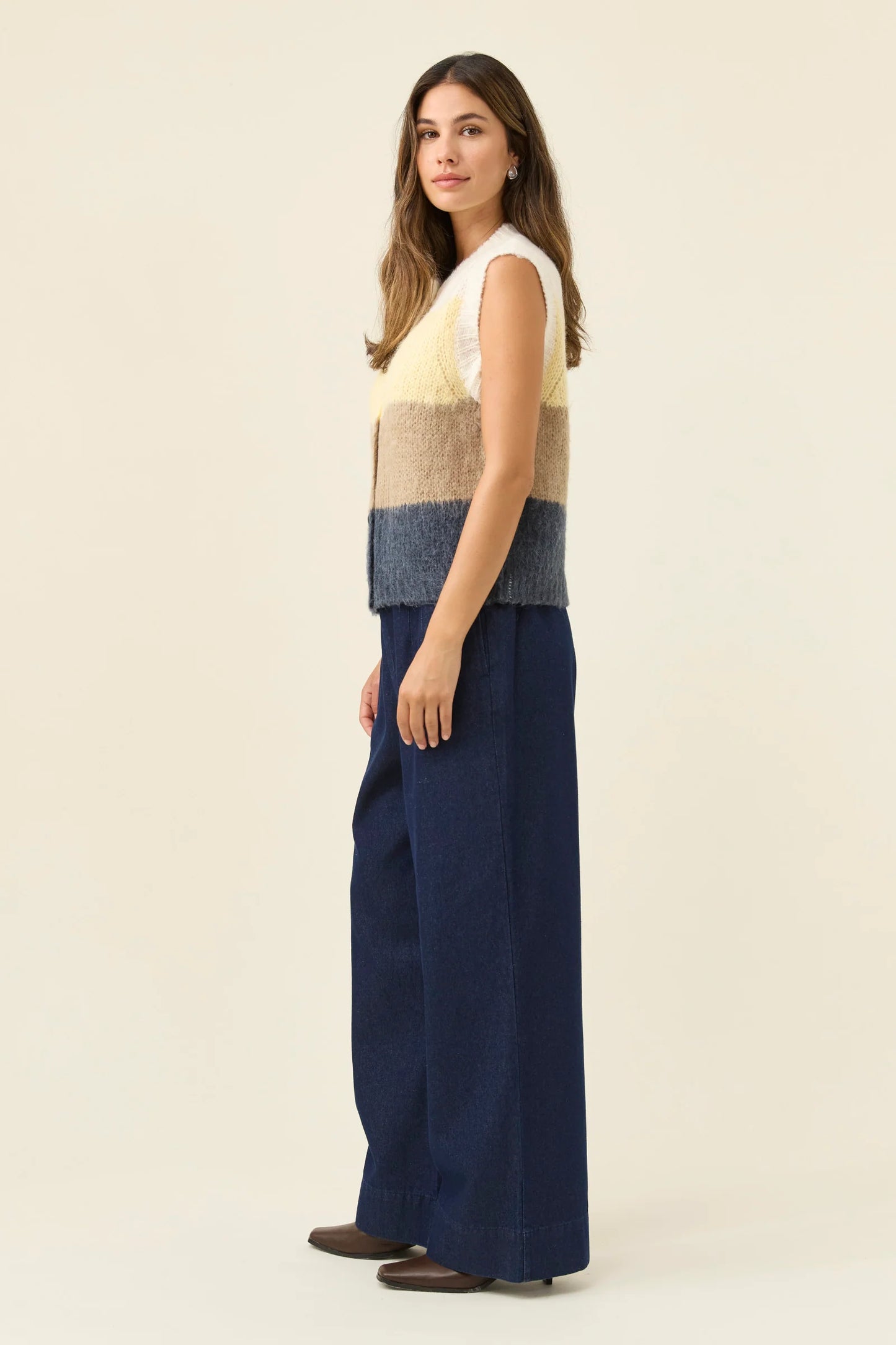 Isle of Mine Pallas Stripe Knit Vest - Butter