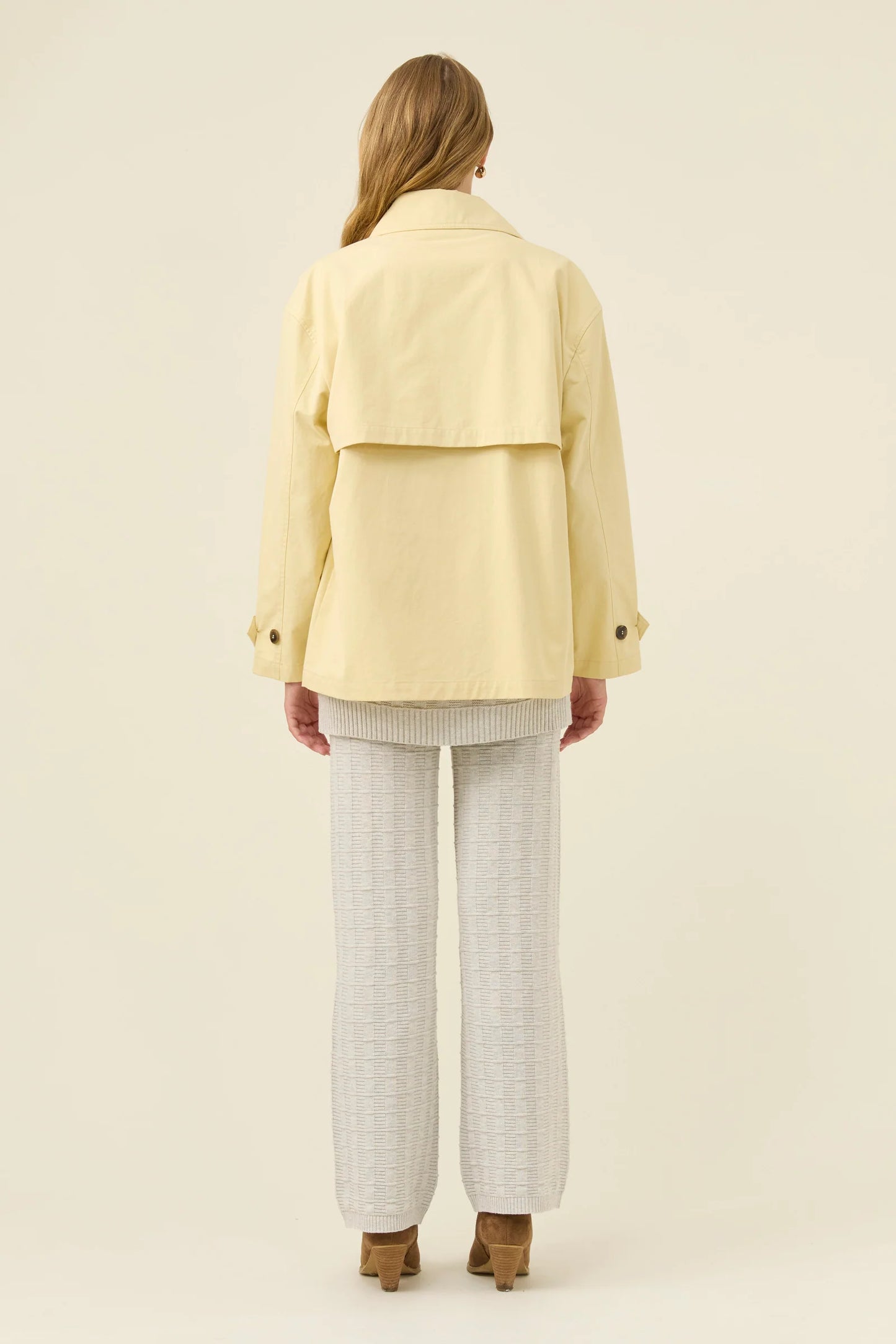 Isle of Mine Farida Cropped Trench - Butter