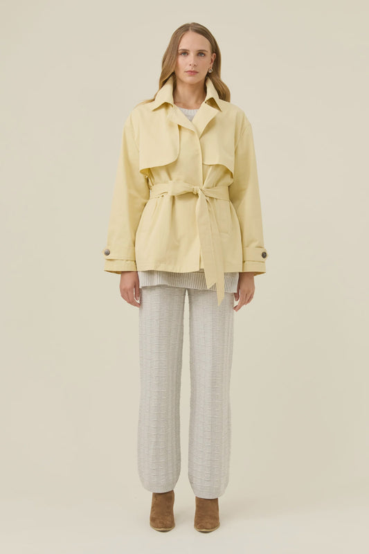 Isle of Mine Farida Cropped Trench - Butter