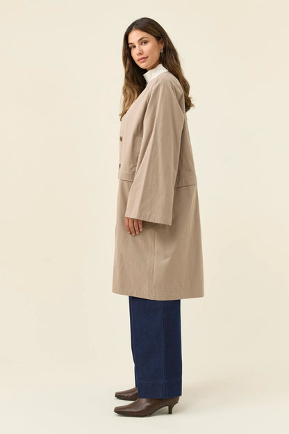 Isle of Mine Farida Convertible Trench Coat - Stone