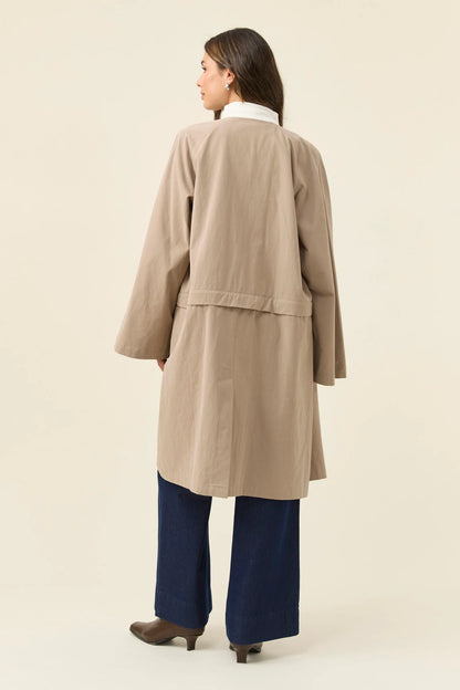 Isle of Mine Farida Convertible Trench Coat - Stone