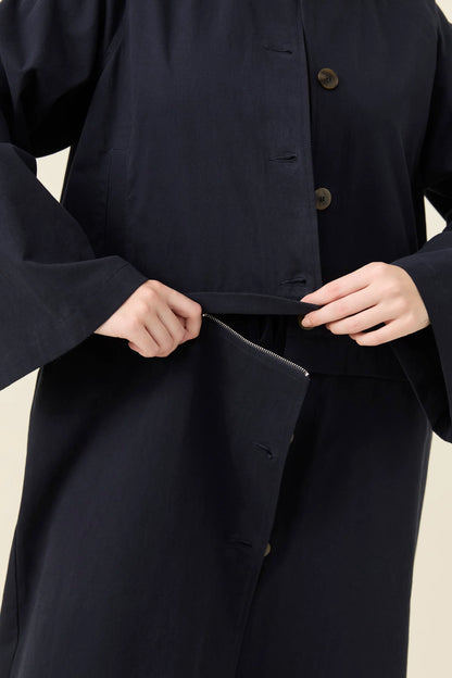 Isle of Mine Farida Convertible Trench Coat - Navy