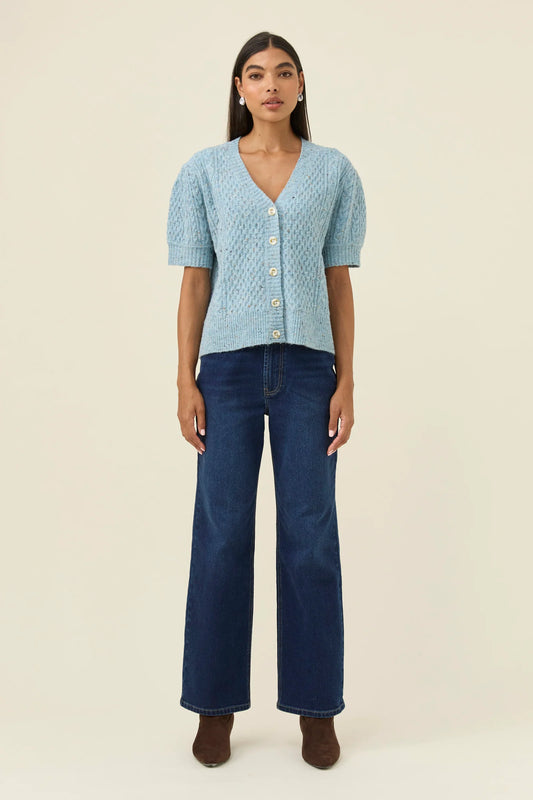 Isle of Mine Mckenna SS Cardigan - Ice Blue