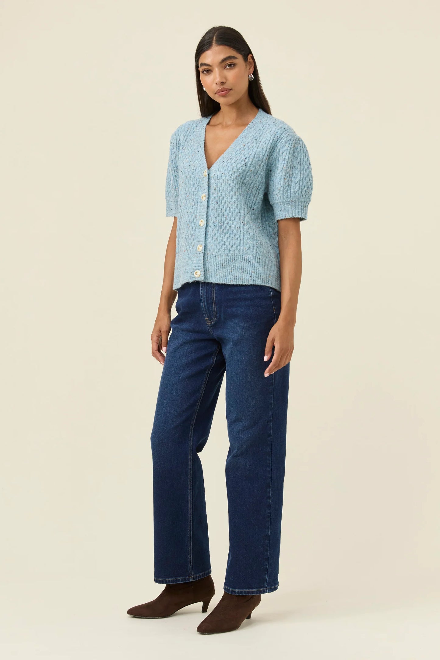 Isle of Mine Mckenna SS Cardigan - Ice Blue