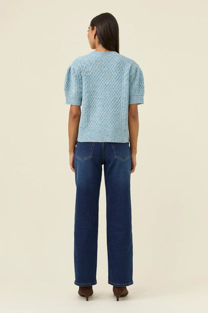 Isle of Mine Mckenna SS Cardigan - Ice Blue