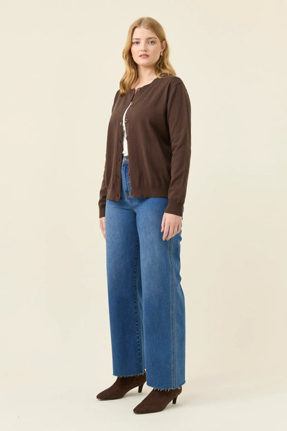 Isle of Mine Darby Cardigan - Chocolate