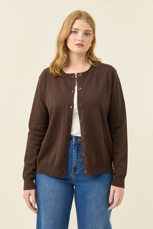 Isle of Mine Darby Cardigan - Chocolate