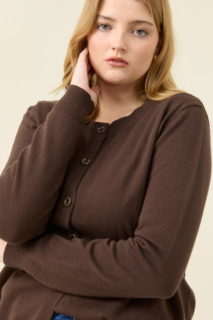 Isle of Mine Darby Cardigan - Chocolate