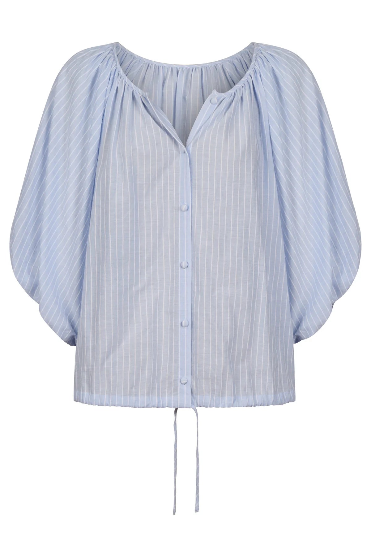 Isle Of Mine Lyndell Drawstring Top - Light Blue