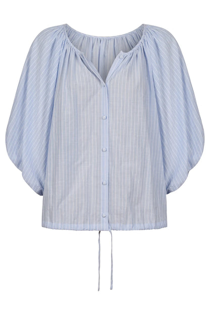 Isle Of Mine Lyndell Drawstring Top - Light Blue