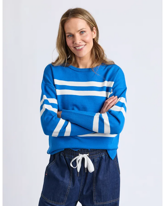 Elm Allison Crew - Royal Blue Stripe