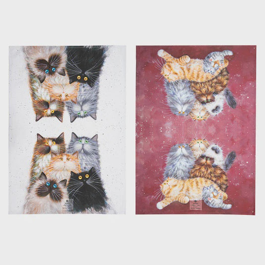 Ashdene 2pk Kitchen Towel - Kim's Cats Fluffy Friends