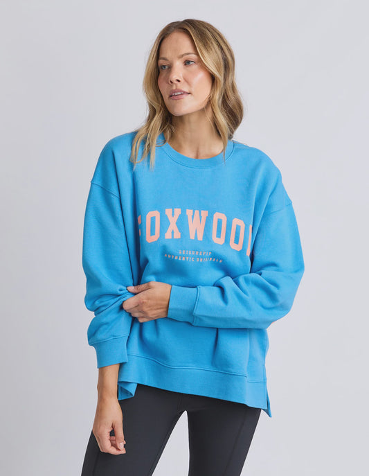 Foxwood Interval Crew - Bright Blue with Orange