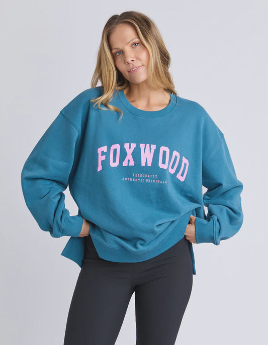 Foxwood Interval Crew - Ocean with Neon Pink