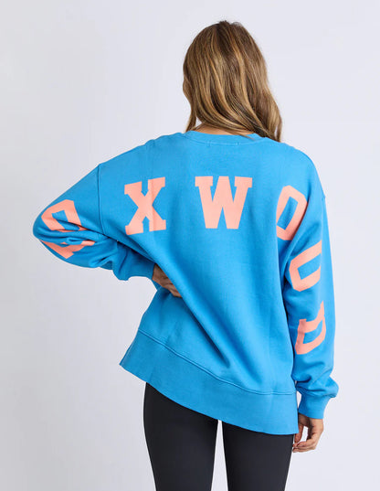 Foxwood Interval Crew - Bright Blue with Orange