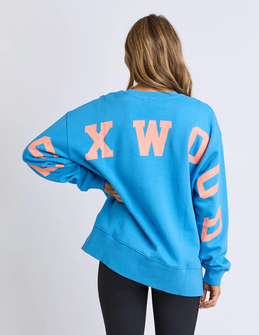 Foxwood Interval Crew - Bright Blue with Orange
