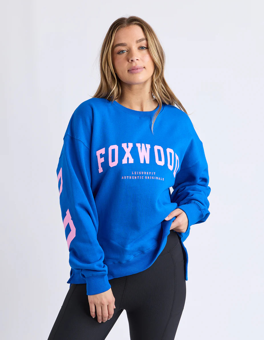 Foxwood Interval Crew - Cobalt/Neon Pink