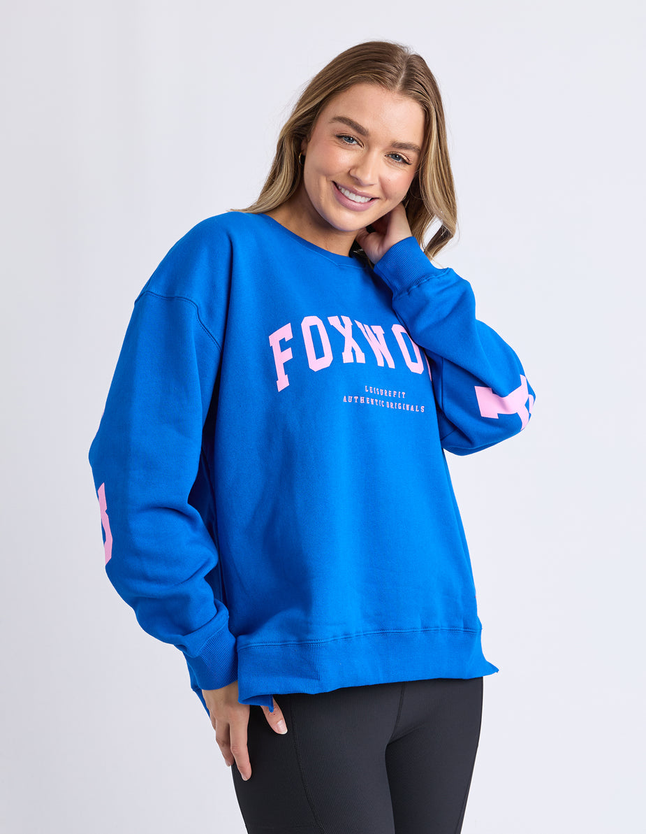 Foxwood Interval Crew - Cobalt/Neon Pink