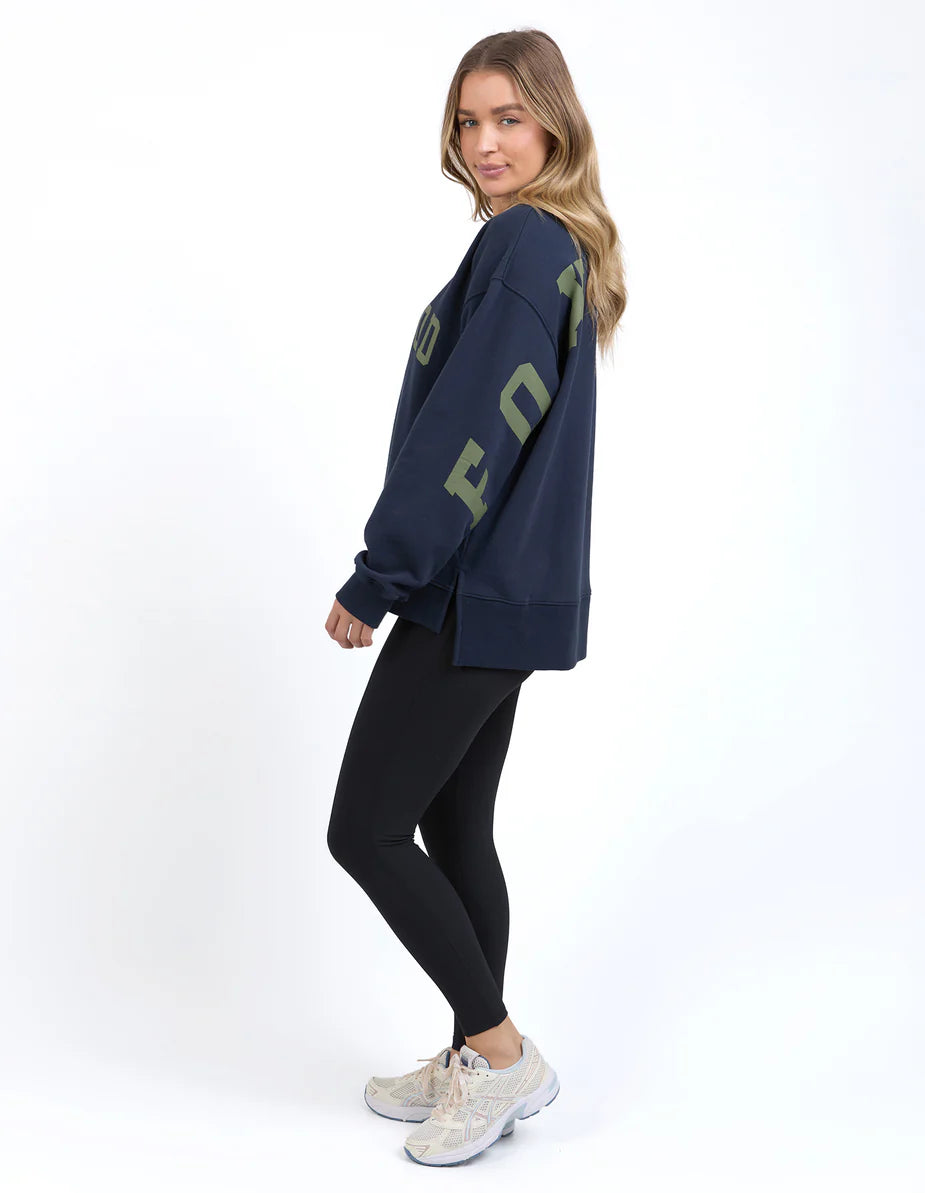 Foxwood Interval Crew - Navy with Khaki