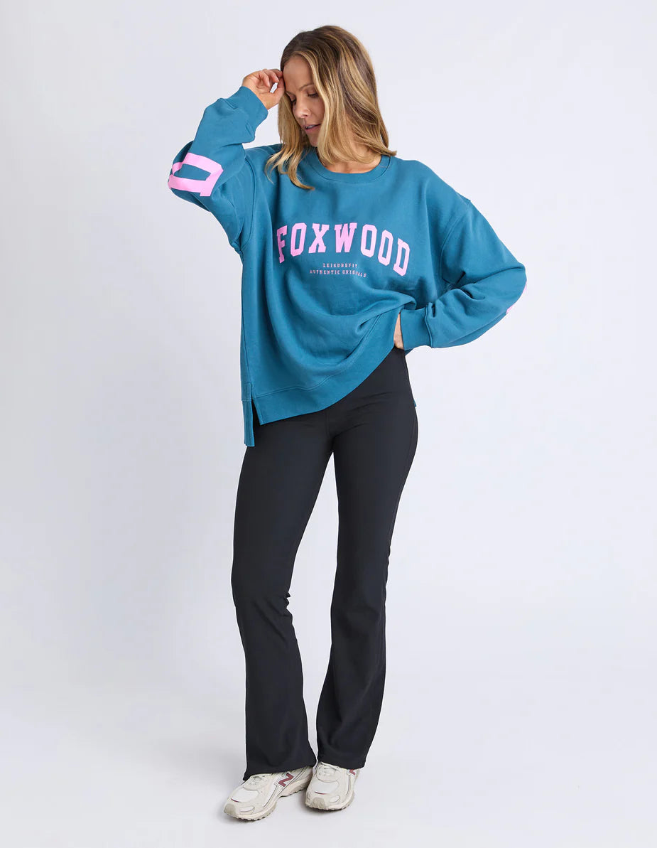 Foxwood Interval Crew - Ocean with Neon Pink