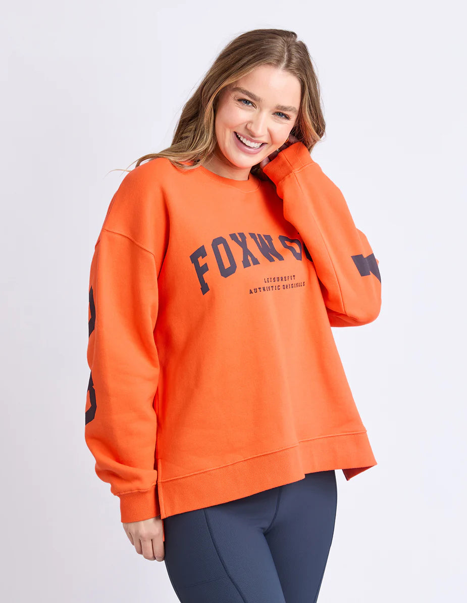 Foxwood Interval Crew - Orange with Navy