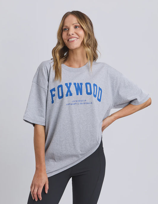Foxwood Interval Tee - Grey Marle with Blue