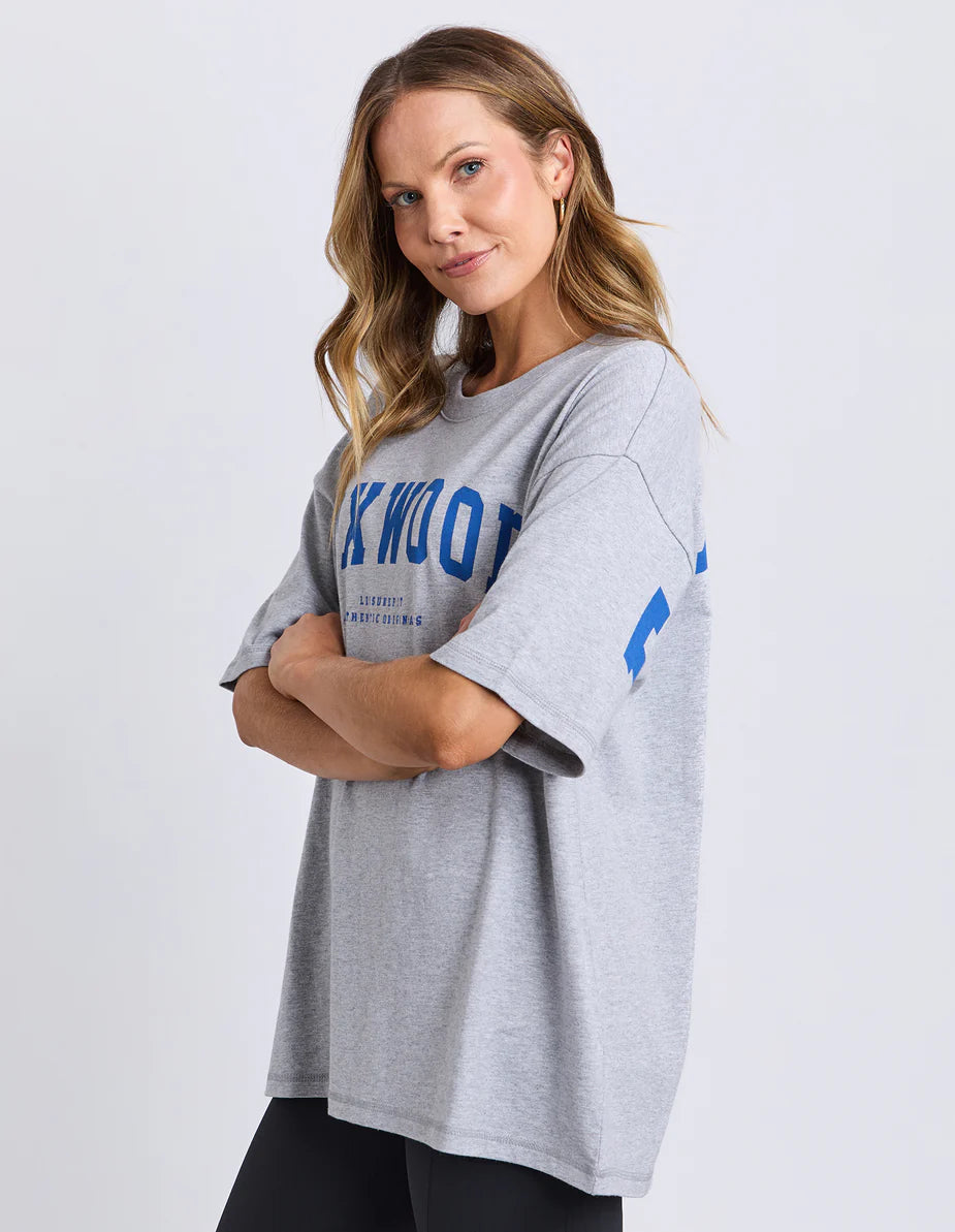 Foxwood Interval Tee - Grey Marle with Blue