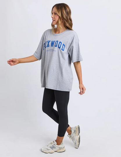Foxwood Interval Tee - Grey Marle with Blue