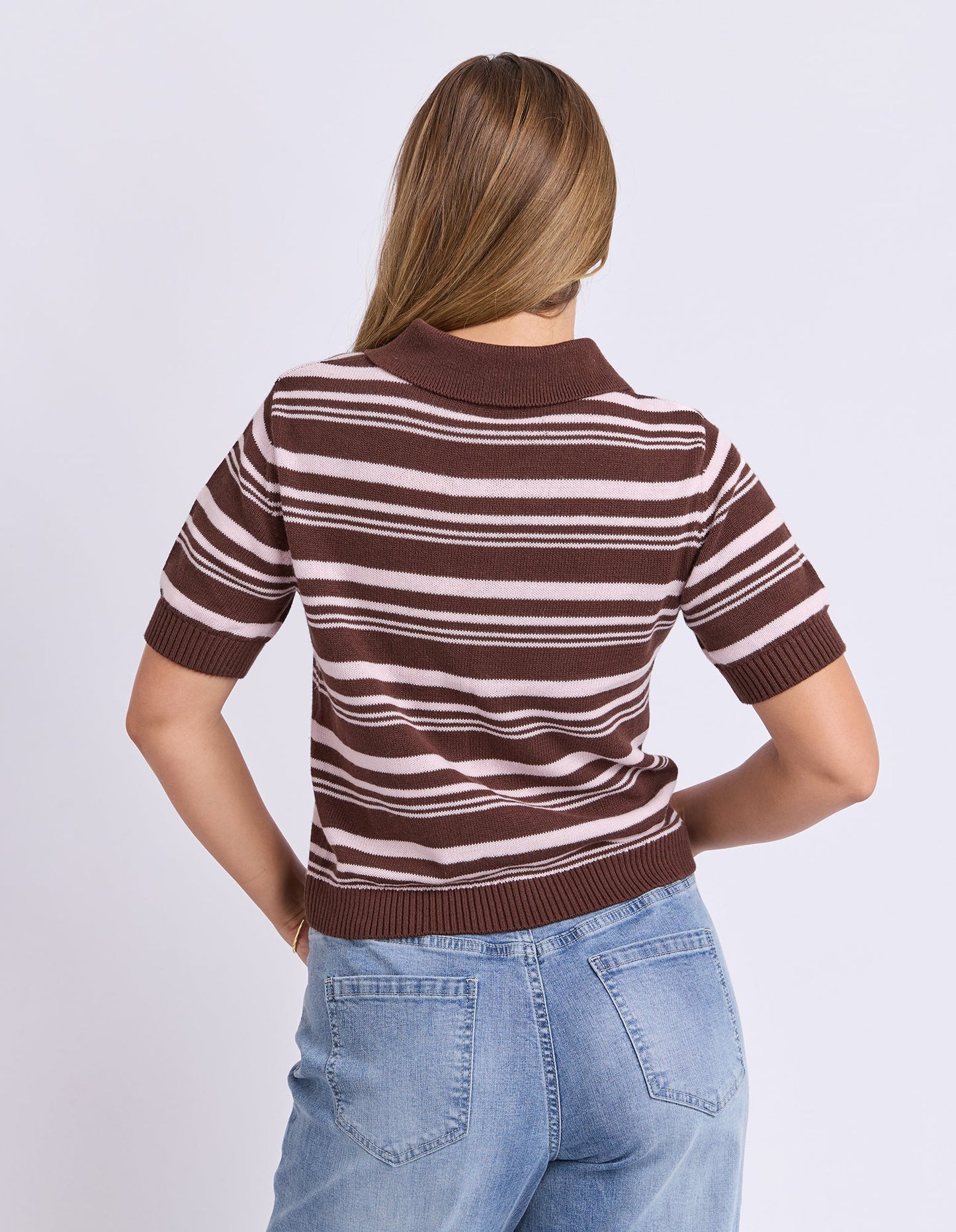 Foxwood Rise Stripe Top - Chocolate