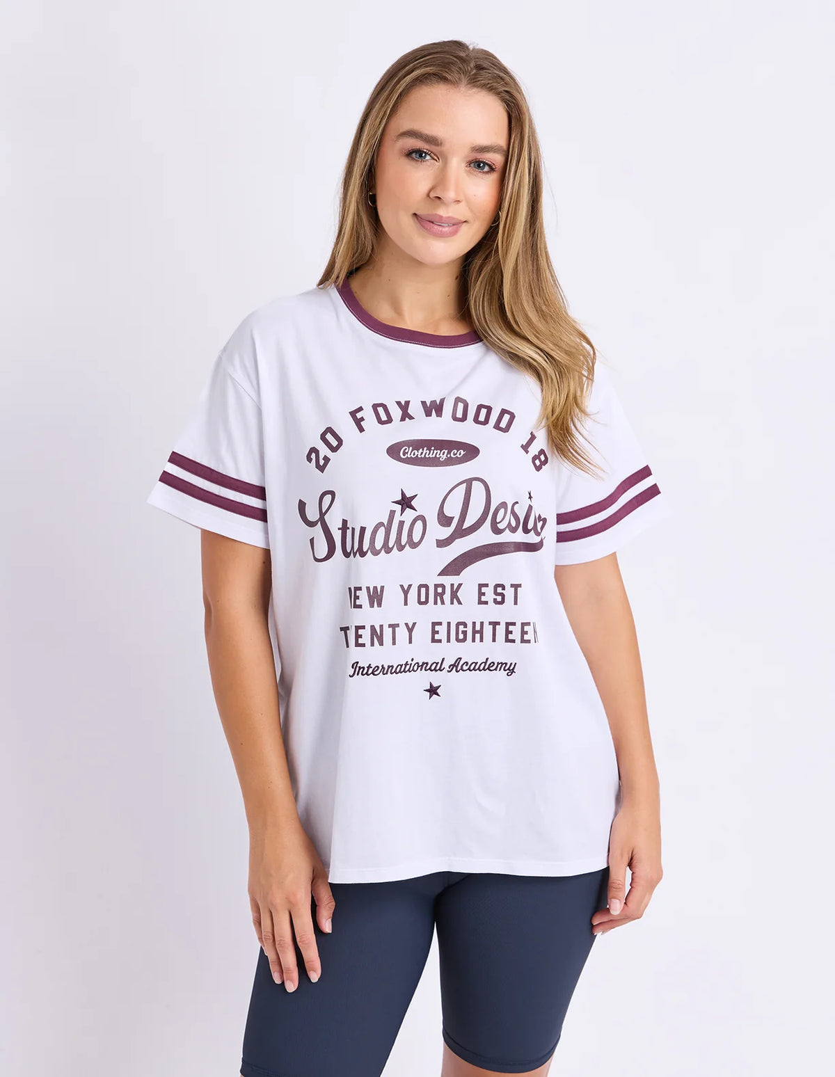 Foxwood Baseline Tee - White