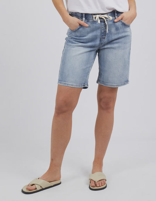 Foxwood Gabby Bermuda Denim Short - Mid Blue