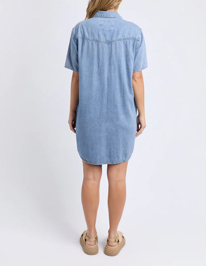 Foxwood Sorcha Denim Dress - Light Blue