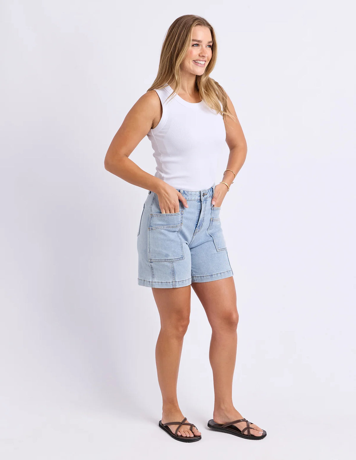 Foxwood Balmy Short - Pale Blue Wash