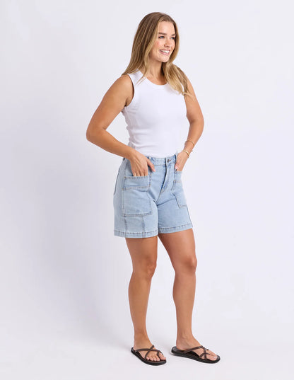 Foxwood Balmy Short - Pale Blue Wash