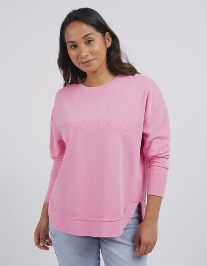 Foxwood Metallic Simplified Crew - Bubblegum Pink