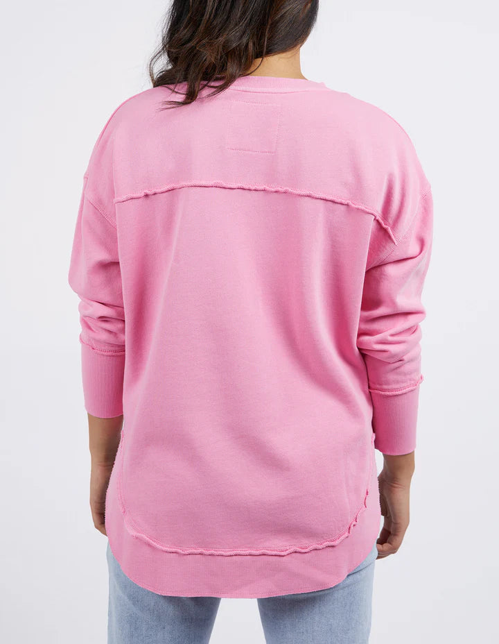 Foxwood Metallic Simplified Crew - Bubblegum Pink