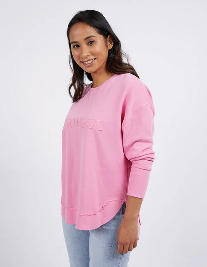 Foxwood Metallic Simplified Crew - Bubblegum Pink