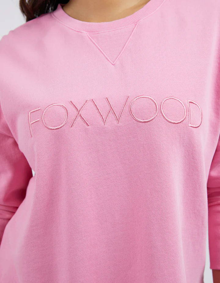 Foxwood Metallic Simplified Crew - Bubblegum Pink