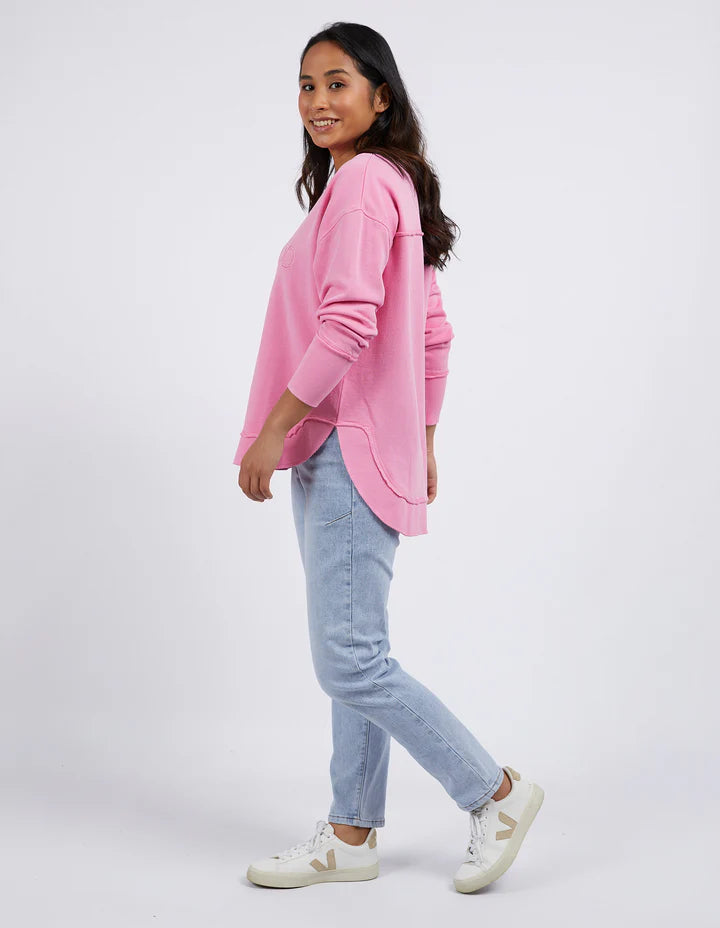 Foxwood Metallic Simplified Crew - Bubblegum Pink