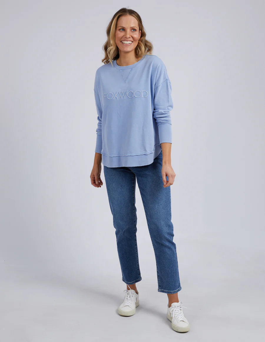 Foxwood Simplified Crew - Washed Light Blue